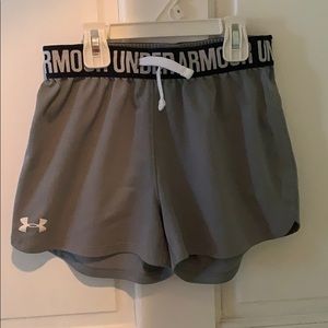 Girls Under Amour Shorts.